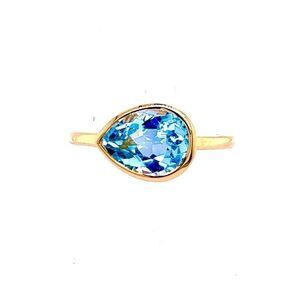 Natural Topaz Ring 6.5 14k Y Gold 3.15 TCW Certified 221348